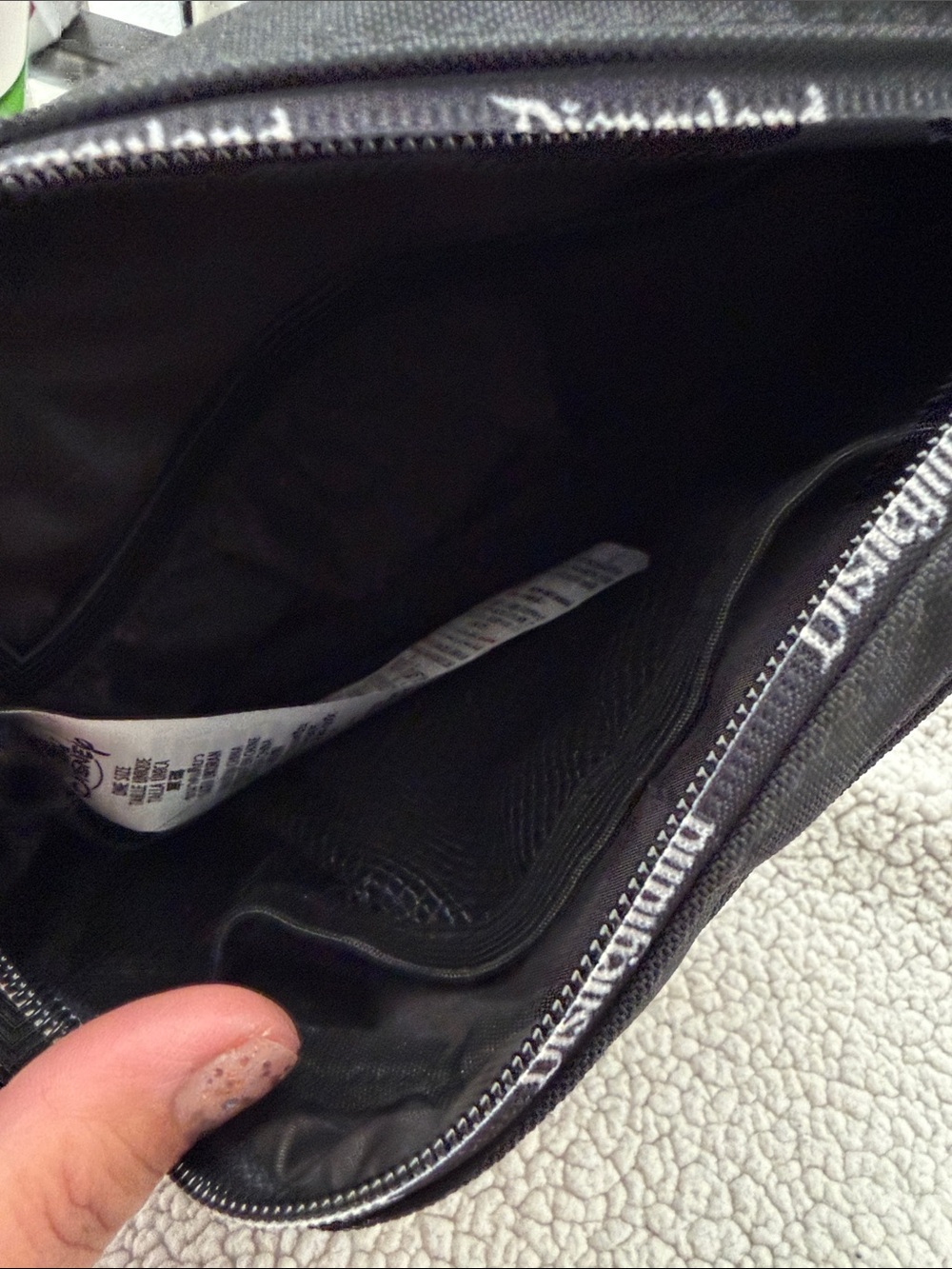 Disney Black Belt Bag with White 'D' Logo - Picture 3 of 4
